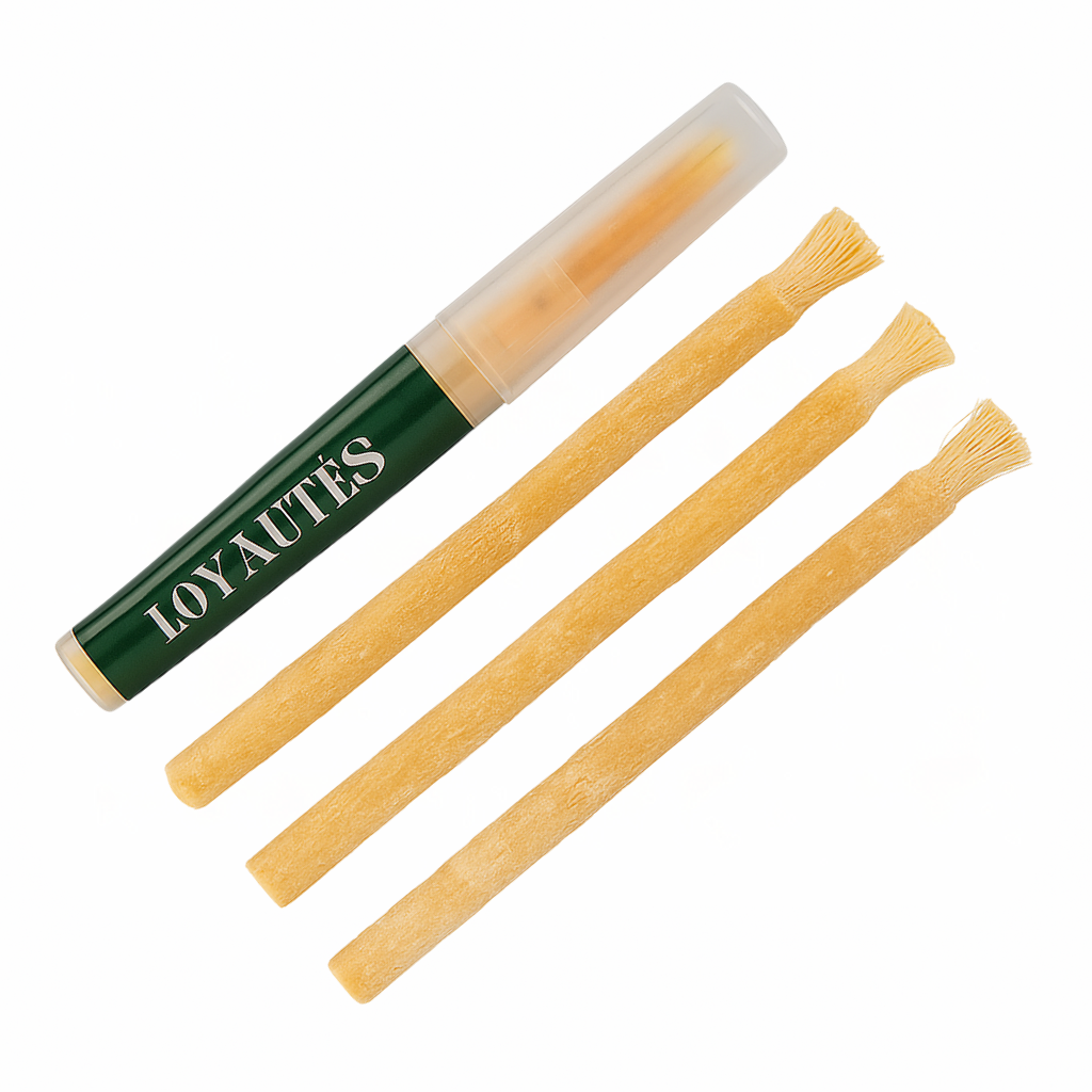 Loyautés miswak 3 stuks met houder — starterspakket natuurlijke tandenborstel
