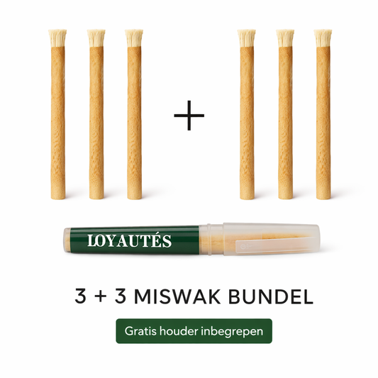 Miswak 3+3 Bundel & Gratis Houder