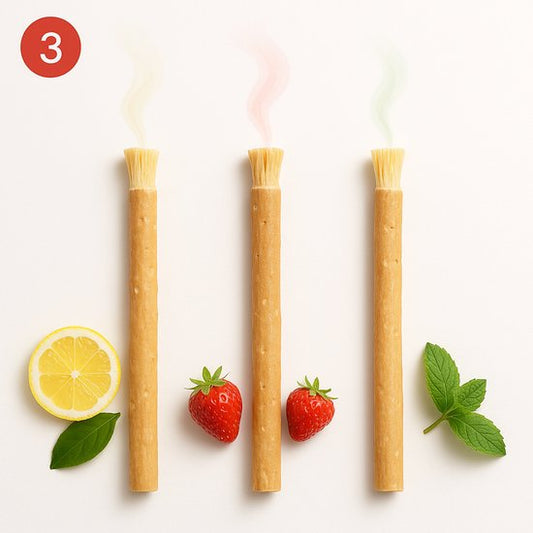 Miswak Mix Set Mint, Citroen & Aardbei | 100% Natuurlijk