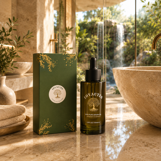 Arganolie 100ml in luxe geschenkverpakking – natuurlijke huid- en haarverzorging
