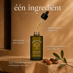 Koudgeperste pure arganolie met één ingrediënt – Argania Spinosa kernel oil uit Essaouira, Marokko