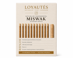 Miswak met houten houder — doos met 10 sticks Salvadora persica, natuurlijke tandenborstel van LOYAUTÉS