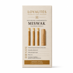 Miswak met houten houder — doos met 3 sticks, natuurlijke tandenborstel van Salvadora persica